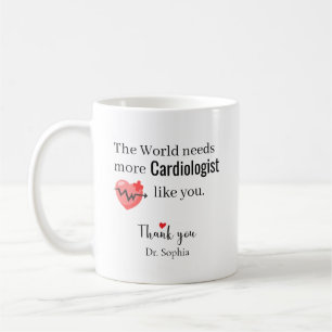 Caneca De Café Obrigado Cardiologista Nome Personalizado