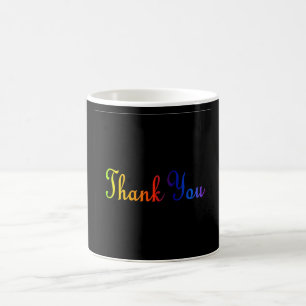 Caneca De Café Obrigado com Rainbow Colors Coffee Mug