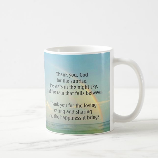 Caneca De Café "Obrigado, Deus" Coffee Mug (Direita)