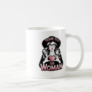 Caneca De Café Obrigado Deus Para A Mulher! Adesivo