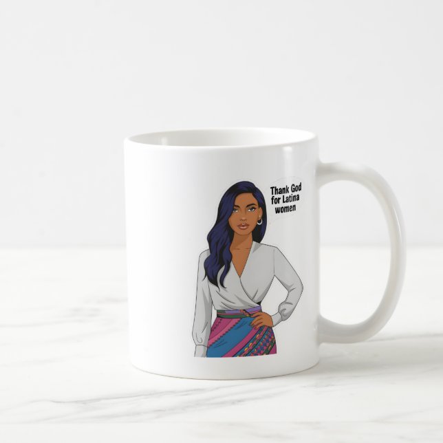 Caneca De Café Obrigado Deus Para As Mulheres Latina (Direita)