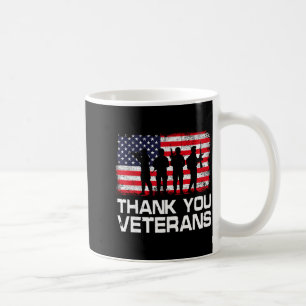Caneca De Café Obrigado Dia dos Veteranos Bandeira dos EUA Patrió