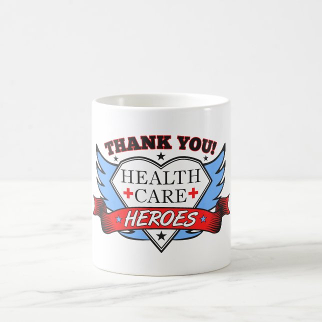 Caneca De Café Obrigado Heroes do Health Care (Centro)