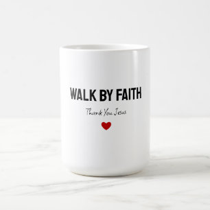 Caneca De Café Obrigado Jesus Abençoado Caminhada por Faith