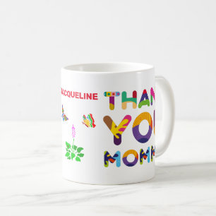 Caneca De Café Obrigado Mamãe Personalizável