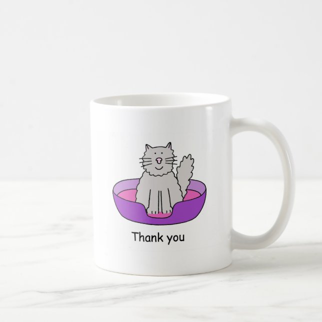 Caneca De Café Obrigado ocupando do gato (Direita)