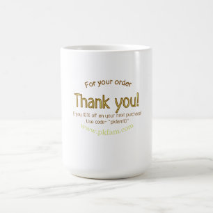 Caneca De Café Obrigado pela compra detalhes do negócio da famíli