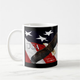 Caneca De Café Obrigado Pelo Seu Serviço Eagle
