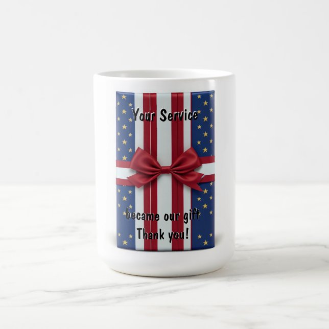 Caneca De Café Obrigado pelo seu serviço Sticker (Centro)