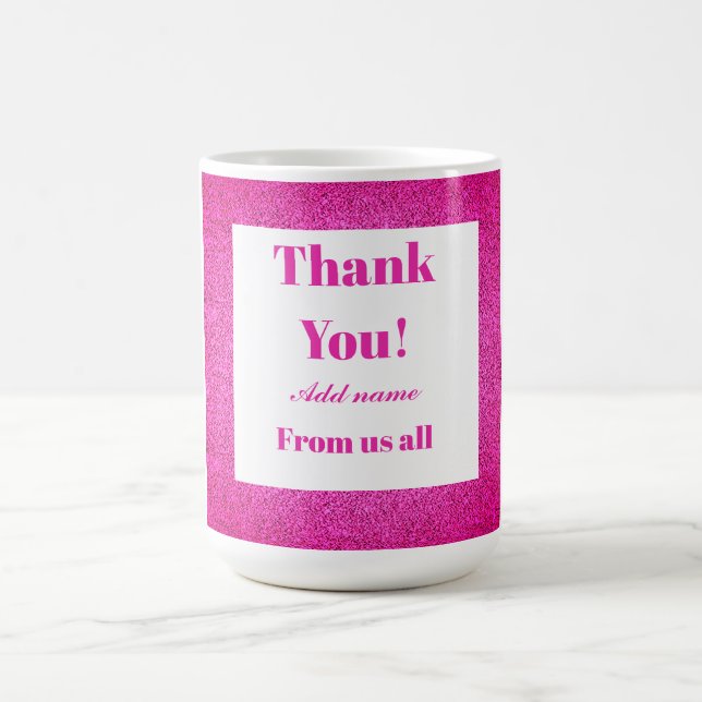 Caneca De Café Obrigado personalizado de todos nós. (Centro)