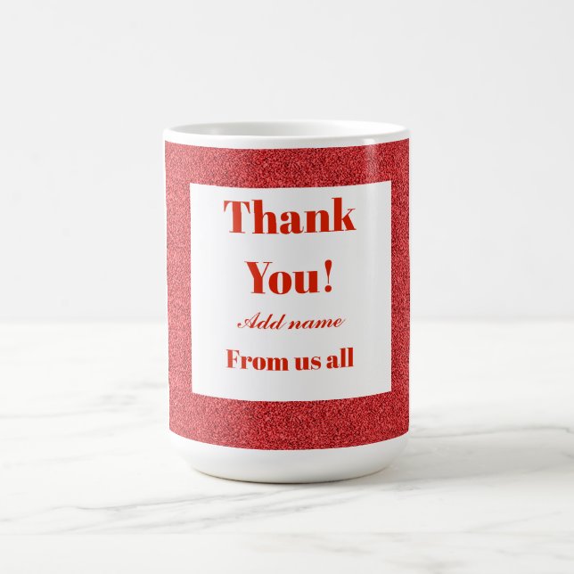 Caneca De Café Obrigado personalizado de todos nós. (Centro)