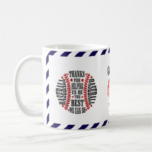 Caneca De Café Obrigado Por Ajudar-nos A Ser O Melhor Treinador D