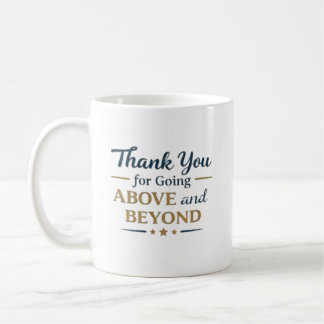 Caneca De Café Obrigado por Ir Além