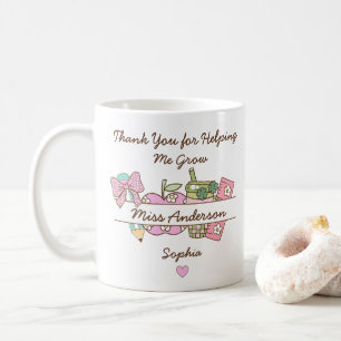 Caneca De Café Obrigado por me Ajudar a Crescer Agradecimento ao 