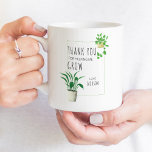 Caneca De Café Obrigado por me ajudar a cultivar plantas caseiras<br><div class="desc">Caneca de café personalizada para seu professor favorito! Este design moderno tem uma fábrica de casas penduradas e uma fábrica de casernas em aquarela com tipografia de fontes finas. O texto diz: "obrigado que me ajude a crescer" e está pronto para personalizar. Por favor, procure na minha loja mais presentes...</div>