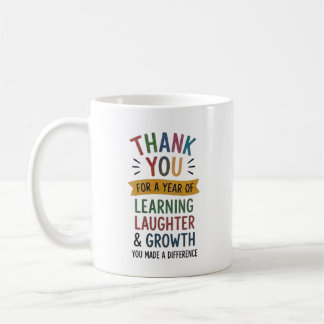 Caneca De Café Obrigado por um Ano de Aprendizado
