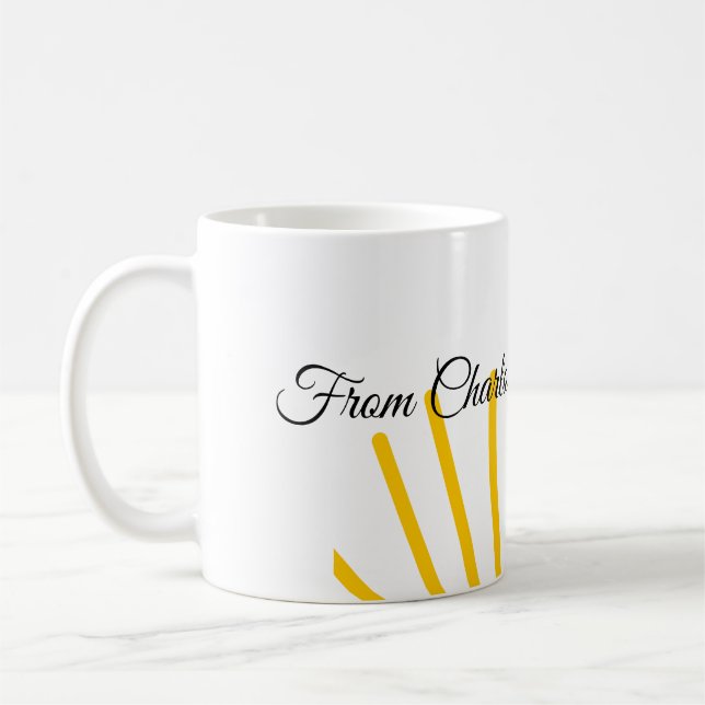 Caneca De Café obrigado por vir adicionar nome mensagem de texto  (Esquerda)