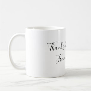 Caneca De Café obrigado por vir adicionar nome mensagem de texto 