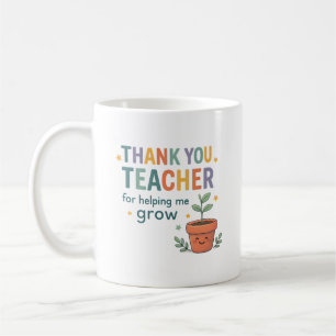 Caneca De Café Obrigado Professor Cresça Apreciação