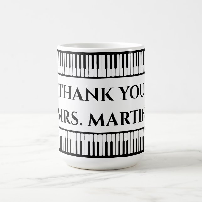 Caneca De Café Obrigado Professor De Música (Centro)