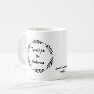 Caneca De Café Obrigado Professor Leaf Wreath Coffee Mug