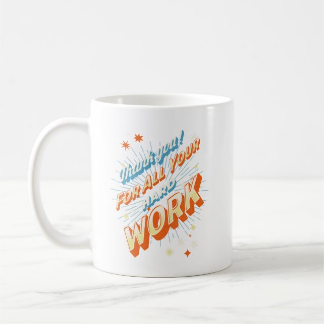 Caneca De Café Obrigado Profissionais Administrativos Felizes (Esquerda)