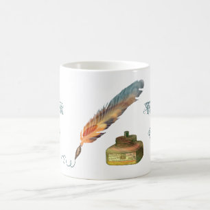 Caneca De Café Obrigado que da caneta da pena você agride