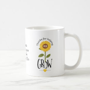 Caneca De Café Obrigado que do girassol você para me ajudar