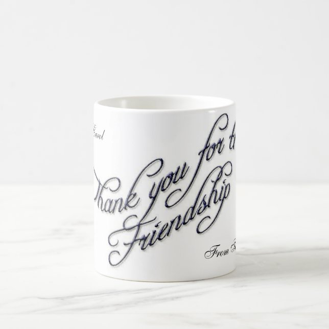 Caneca De Café obrigado sendo um amigo 2 (Centro)