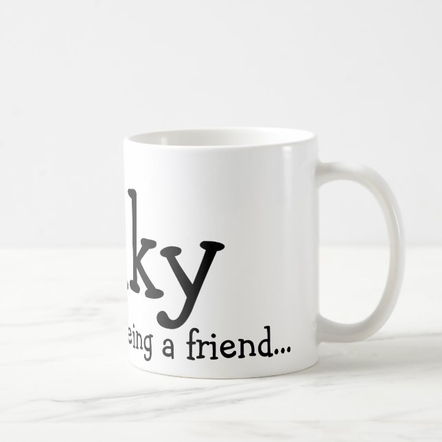 Caneca De Café Obrigado sendo um amigo…, Wilky (Direita)