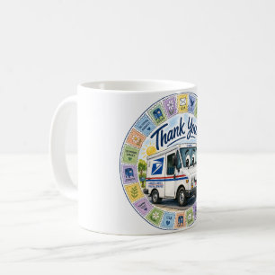 Caneca De Café Obrigado Trabalhadores dos Correios