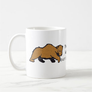 Caneca De Café Obrigado urso de Brown artístico do líder do