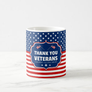 Caneca De Café Obrigado Veteranos