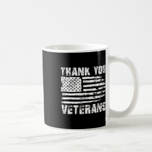 Caneca De Café Obrigado Veteranos Bandeira Americana Orgulhana Ve