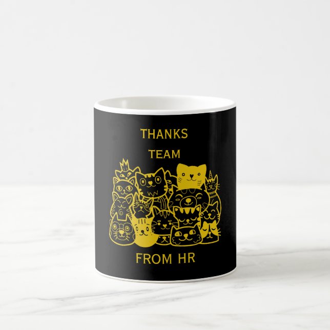Caneca De Café Obrigados da equipe corporativa (Centro)
