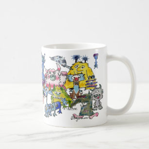 Caneca De Café Obrigados de Apreciação de alienígena Cartoon engr