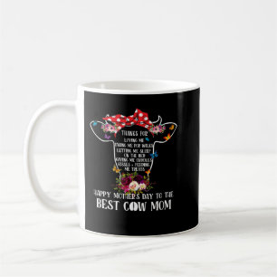 Caneca De Café Obrigados De Mooey De Vaca Por Me Amar Feliz dia d