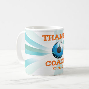 Caneca De Café Obrigados do treinador de futebol, laranja no chá