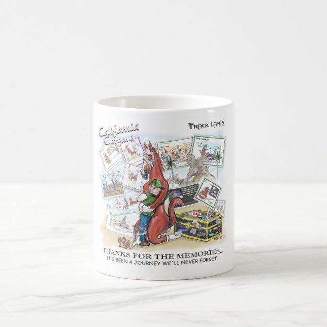 CANECA DE CAFÉ OBRIGADOS PARA AS MEMÓRIAS - CROMO DE CALIFÓRNIA (Centro)