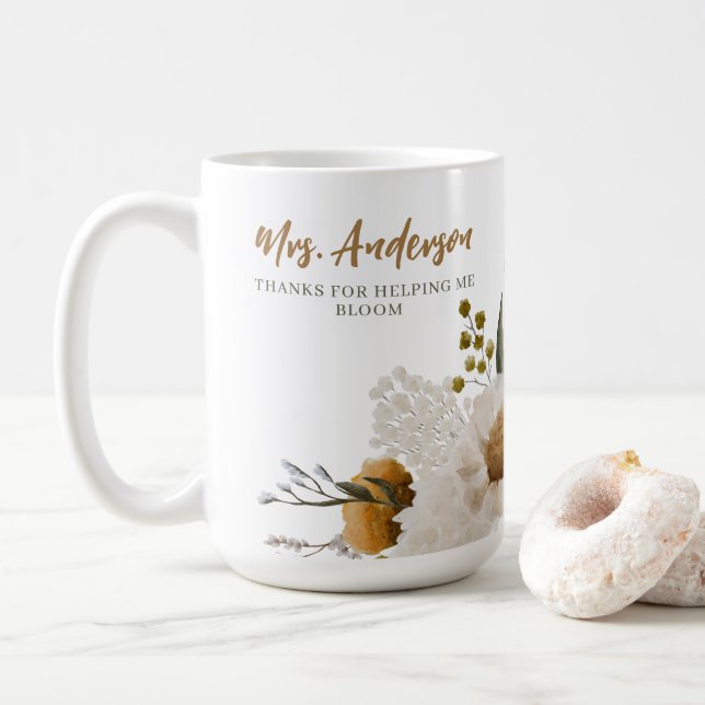 Caneca De Café Obrigados Para Me Ajudar A Bloom Mug (Com Donut)