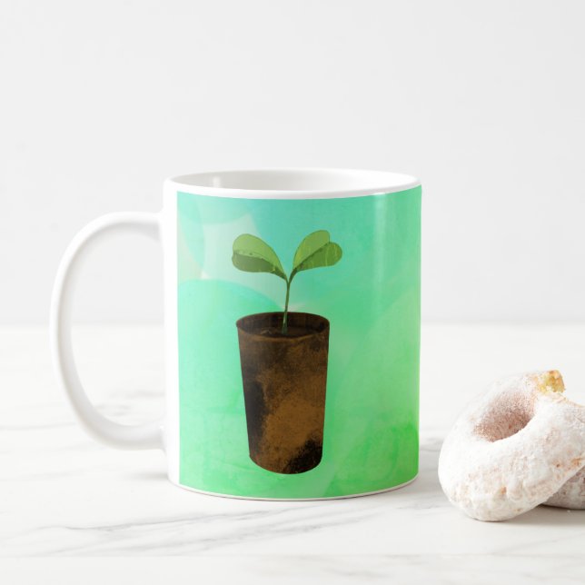 Caneca De Café Obrigados para me ajudar a crescer! (Com Donut)