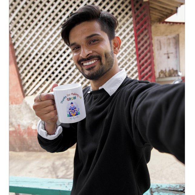 Caneca De Café Obrigados Para O Fazer Nós Crescemos A Apreciação  (Criador carregado)