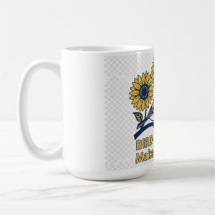 Caneca De Café Observação de Pássaros Me Faz Feliz Chickadee Gira