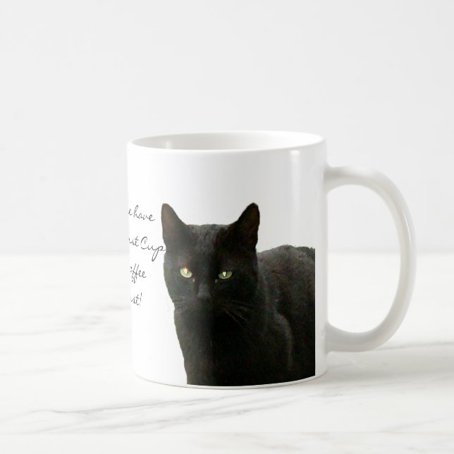 Caneca De Café Observação do gato preto (Direita)