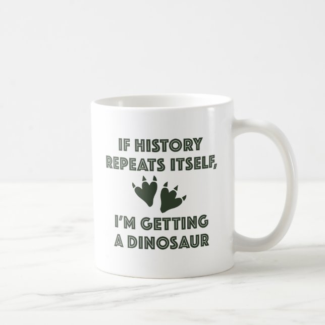 Caneca De Café Obtendo Um Dinossauro (Direita)