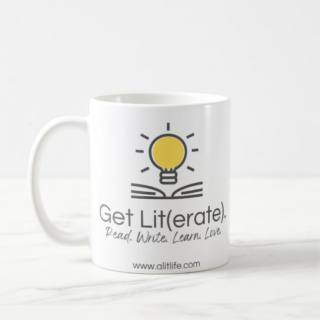 Caneca De Café Obter Lit(erate). & KidLit Love Mug (Esquerda)