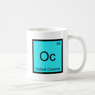 Caneca De Café Oc - Símbolo de Elemento de Química de Coma Oxfo
