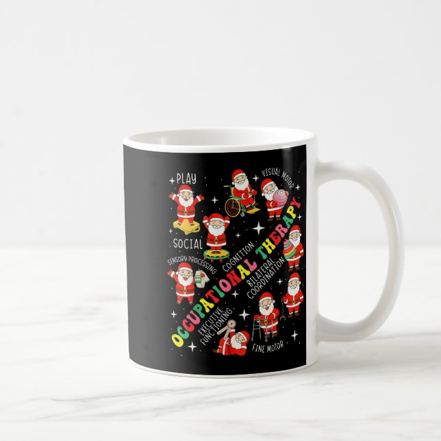 Caneca De Café Occupational Therapy Retro Groovy Ot Santa Therast (Direita)