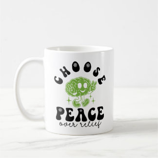 Caneca De Café OCD Awareness & Recovery Choose Peace Over Relief