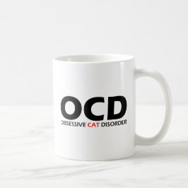 Caneca De Café OCD - Perturbação Obsessiva dos Gatos